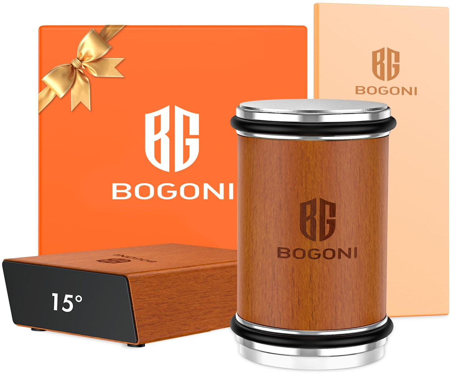 BOGONI Rolling Knife Sharpener, Diamond & Ceramic Disc, 15° & 20° Magnetic Angle, Fast & Safe for Any Hardness, Sharpening Kit for Kitchen & Pocket Knives, Razor-Sharp Edge, Leather Strop, Classic Kit