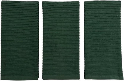 Serafina Home Dark Green Kitchen Hand Dish Towels: 100% Cotton Cloth Soft