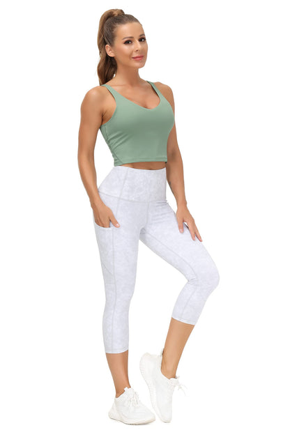 Women’s Longline Sports Bra Wirefree Padded Medium Support Yoga Bras Gym Running Workout Tank Tops (Jasmine Green, Small, s)