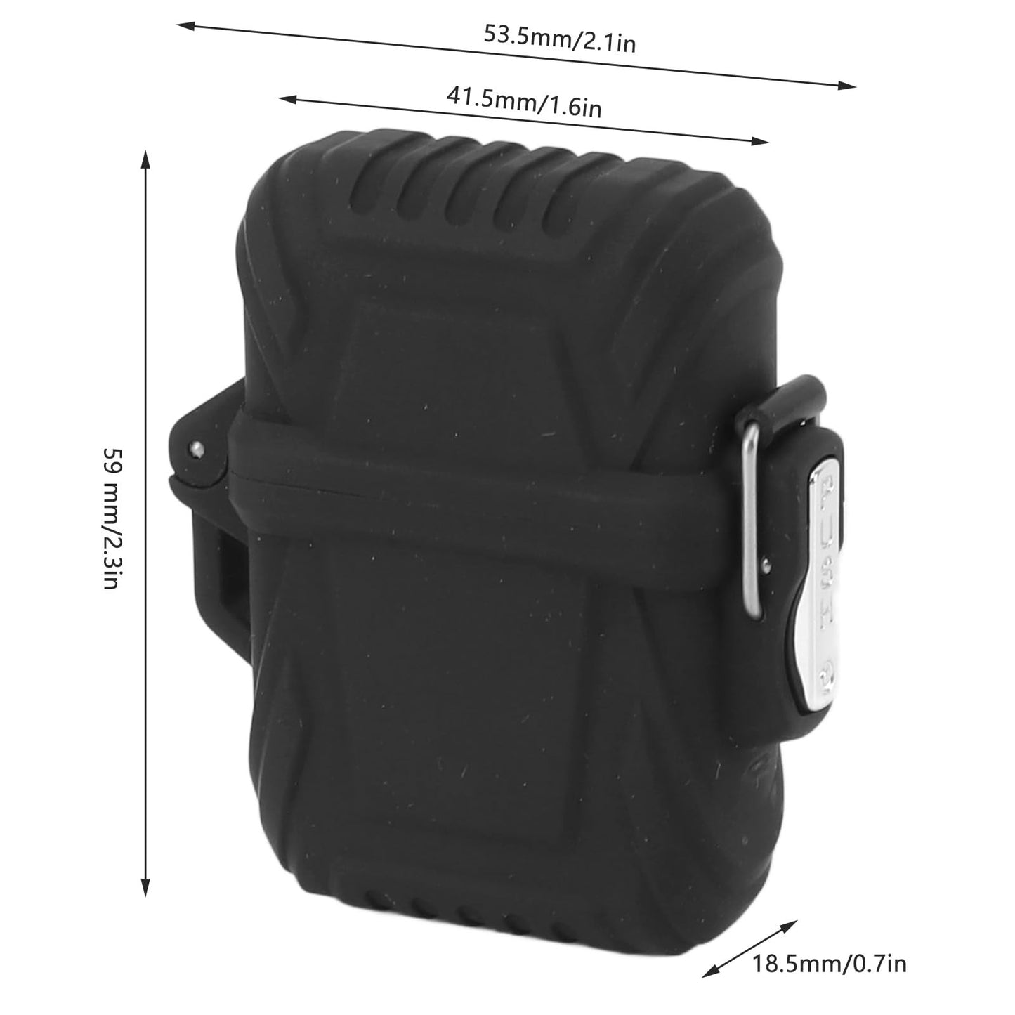CHICIRIS Plastic Lighter Case, Black Sealed Design, Durable Pocket Container for Outdoor Adventures, Hiking, Camping & Traveling