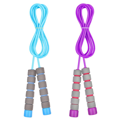 Flintronic Skipping Ropes for Kids, 2 Pack Adjustable Jumping Rope for Kids, 2.6m Skipping Rope with Skin-Friendly Foam Handles, Soft Jump Rope for Exercise Workout Outdoor