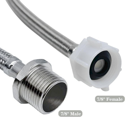 OBQSNS 6 Inches Hose Extension- 7/8 Male to 7/8 Female Ballcock,Connector to Toilet Tank,Stops Leaks & Fits Bidet Sprayer/Tank Adapter,Compatible With TOTO Series Washlet
