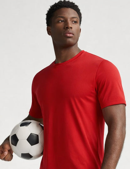 5 Pack Men’s Active Quick Dry Crew Neck T Shirts | Athletic Running Gym Workout Short Sleeve Tee Tops Bulk (Edition 7, Large)