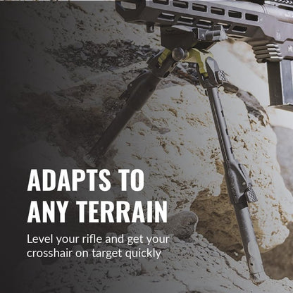 MDT Oryx Bipod - Lightweight Polymer, M-L Attachment, One-Handed Operation | High-Traction Feet, Quick Deploy