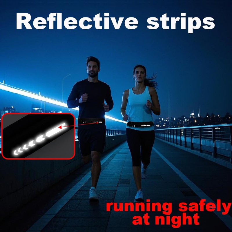 USHAKE Slim Running Belt for Women Men-Runners Phone Holder Fanny Pack, Adjustable, Bounce Free Waist Pouch bag for Workout, Money Belt, Run Gear Accessories Pink