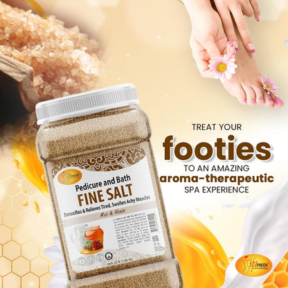 SPA REDI - Detox Foot Soak Pedicure and Bath Fine Salt, Lavender and Wildflower, 128 Oz - Made with Dead Sea Salts, Argan Oil, Coconut Oil, and Essential Oil, Hydrates, Softens and Moisturizes