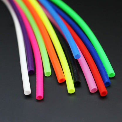 Tigofly 12 pcs 12 Colors UV Silicone Tube 1/8" ID x 5/32" OD Small Soft Flexible Hollow 10inch Fly Tubing Fly Tying Tubes Materials