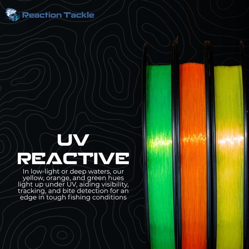 Reaction Tackle Monofilament Fishing Line - Premium Nylon Mono Line, Strong & Abrasion-Resistant, Low Memory for Smooth Long Casts - Freshwater & Saltwater - Hi Vis Orange | 15lb (350 Yards)