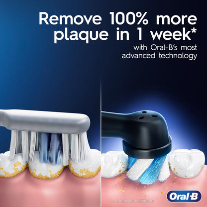 Oral-B iO Series 9 Electric Toothbrush with 3 Replacement Brush Heads, Black Onyx