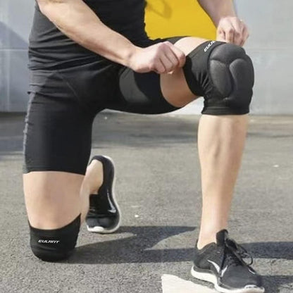 EULANT Knee Pads for Men Women, Collision Avoidance Knee Protector Sleeve, Kneepads with Thick EVA Foam Padding for Volleyball Basketball Wresting Gardening House Cleaning Construction Works L