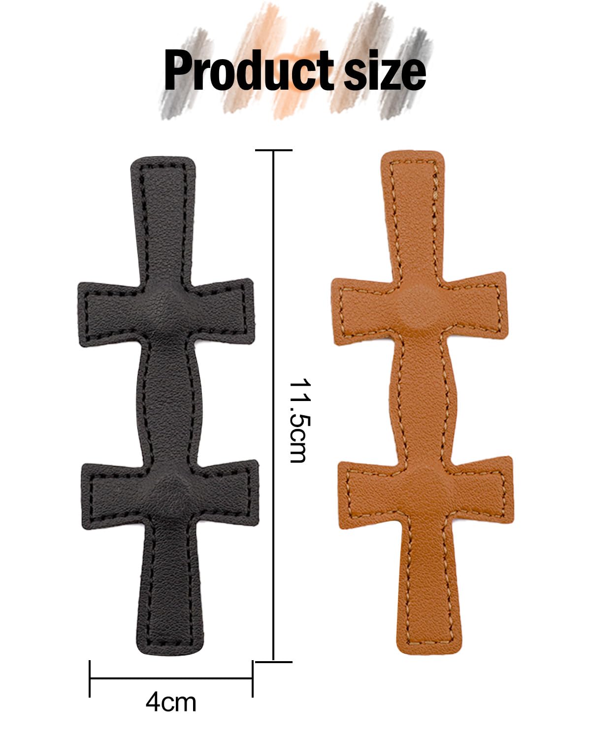 2 Pcs Bible Magnetic Bookmarks - Easter Verse Cross Christian Leather Bookmark for Women & Men, Double-Sided Magnetic Page Clips, Religious Gift for Easter Readers Father's Day Gift (Black+Brown)