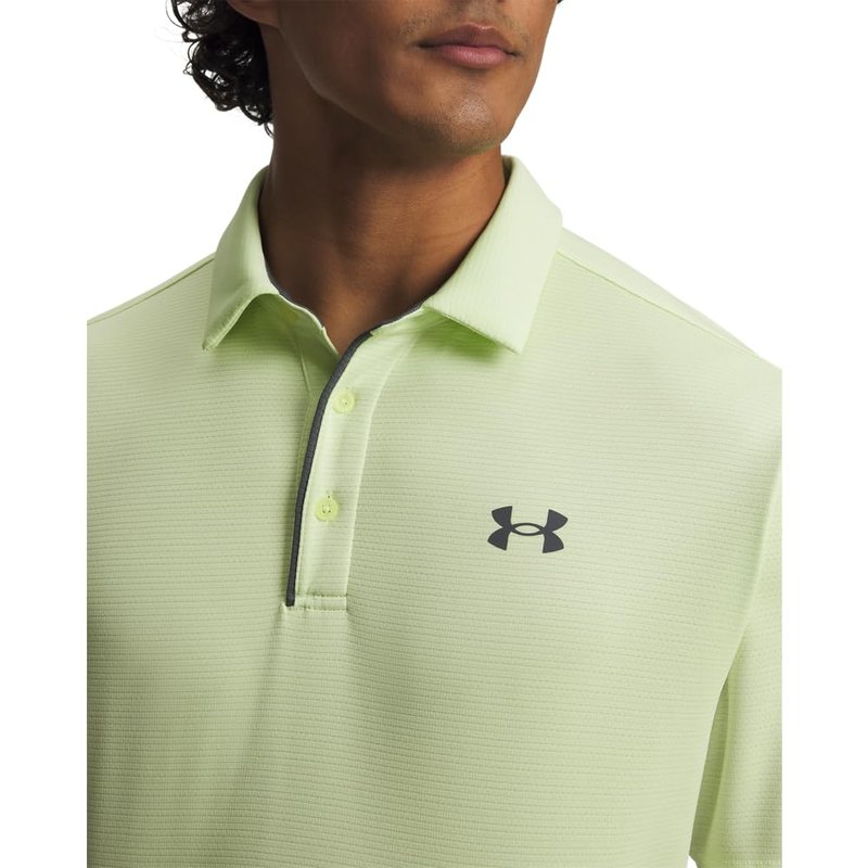 Under Armour Men's Tech Golf Polo, (392) Fade Green / / Pitch Gray, Large Tall
