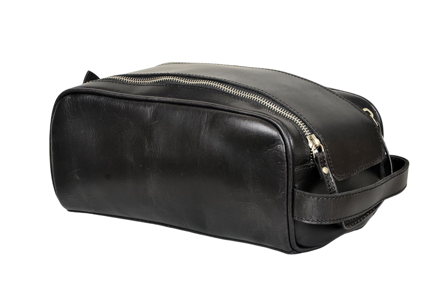 MILITARIA STUFFS Premium Buffalo Leather Toiletry Bag for Men & Women With Waterproof Lining, Grooming Travel Pouch, Unisex Wash Bag for Toiletries, Shaving & Cosmetic Organizer for Men & Women