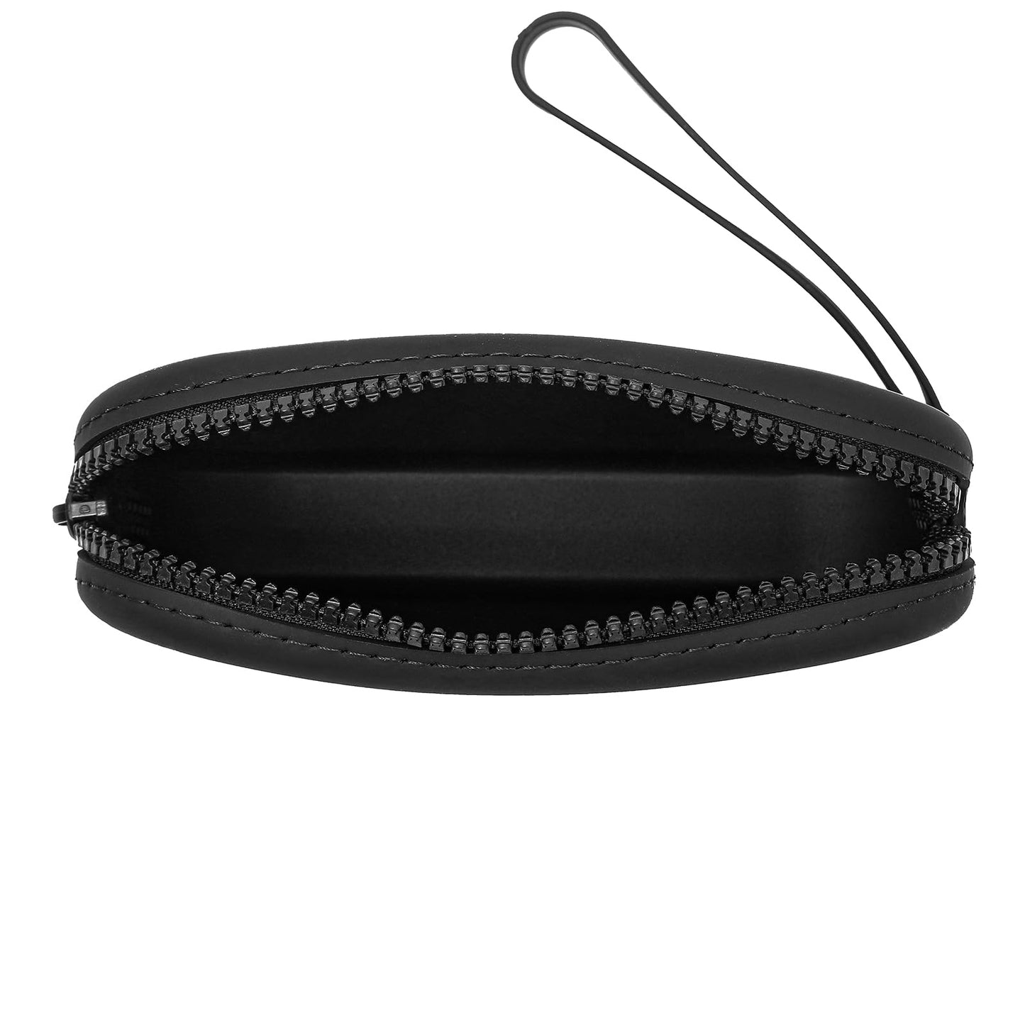 WHHJM Small Silicone Multifunctional Essential Bag Portable Travel Makeup Bag for Women Men Cards Cash Bag Zipper Pouch (Black)
