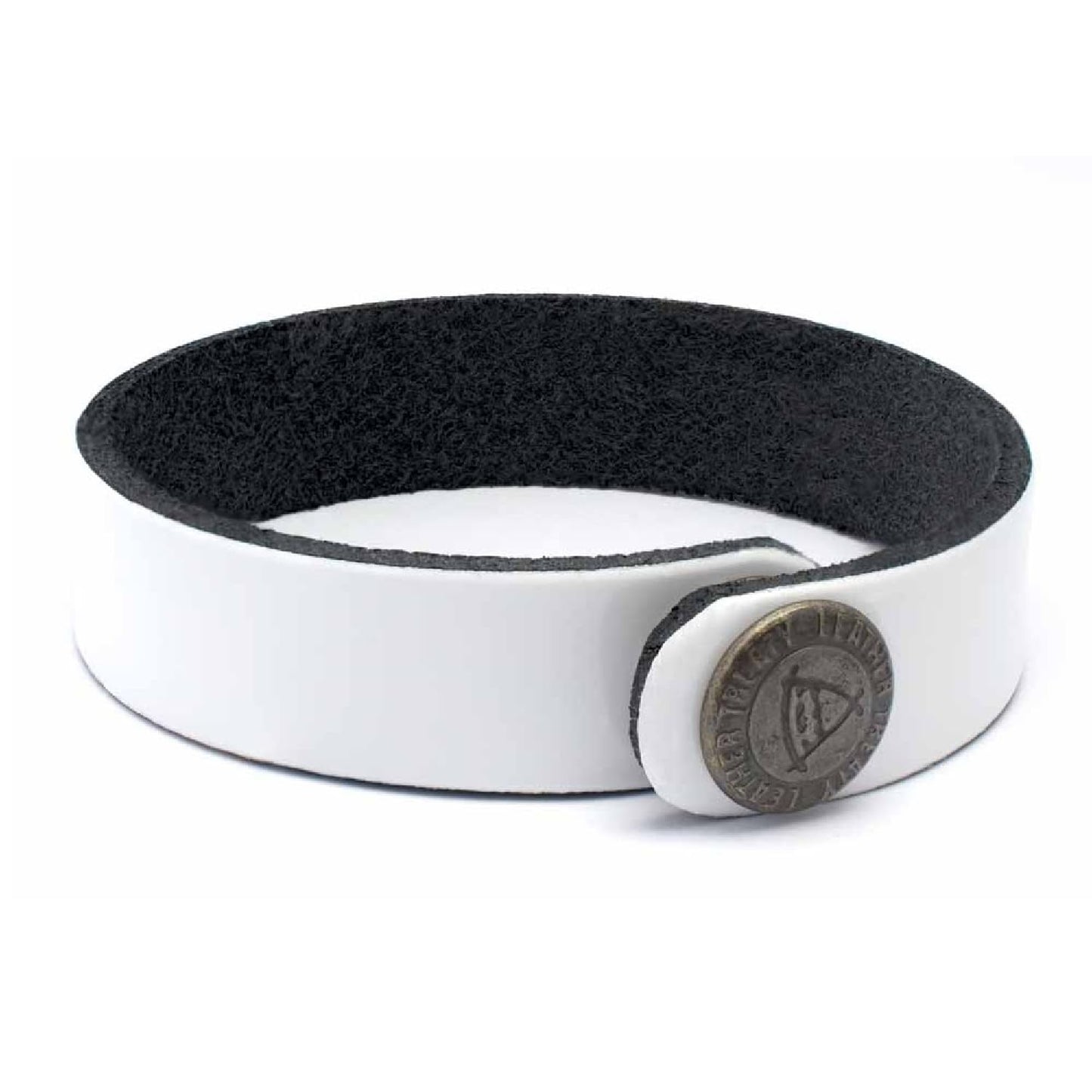 Leather Treaty Personalized Classic Bracelets Slim - White
