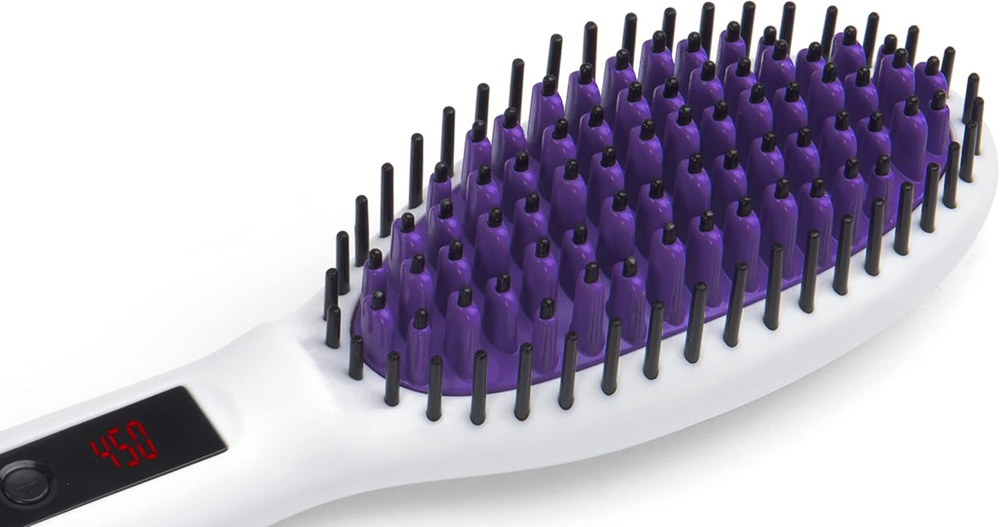 InStyler Straight UP Ceramic, Professional, Heated Styling Brush| Digital Temperature Display| 65 Individual Ceramic Heating Pla