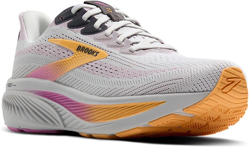 Brooks Women’s Ghost 17 Neutral Running Shoe - Oyster/Apricot/Pink - 6 Wide