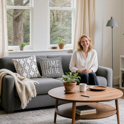 Cirzone Waterproof Outdoor Pillow Covers 18x18 Inch Set of 4 Modern Geometric Pillow Covers for Patio Furniture Garden Sofa