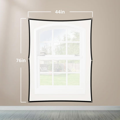 44" x 76" Holographic Rear Projection Screen, with Mounting Foldable and Portable Anti Crease Indoor Projection Double Sided Video Projector Screen, for Projecting Christmas Movie Videos, Film Night