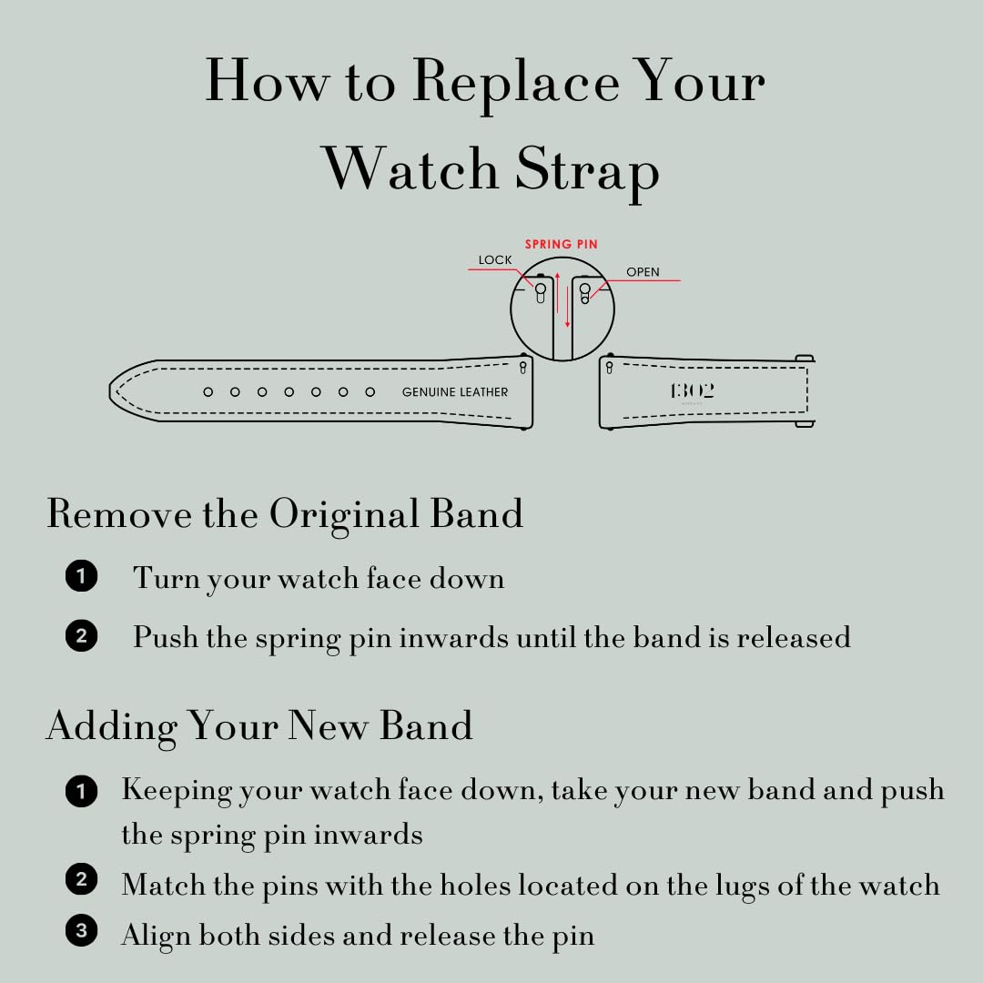 1302 Leather Watch Bands for Women and Men, Quick Release Watch Band, 12mm,14mm,16mm,18mm,20mm and 22mm Easy Interchangeable Strap (Silver Shimmer/Silver Buckle, 18mm)