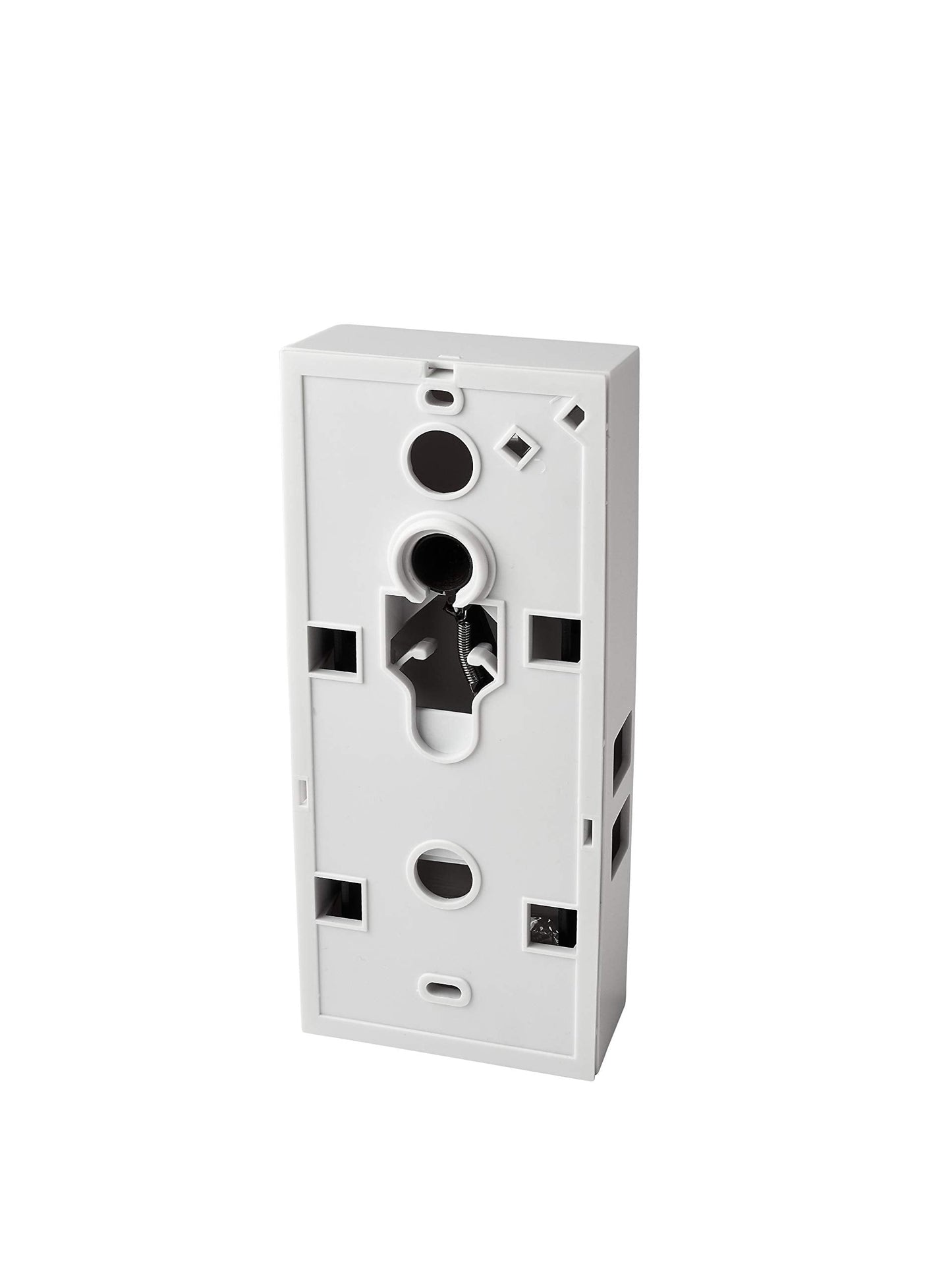 Newhouse Hardware MCHBV Wireless Mechanical Two-Note Chime and Door Button with Built-in Viewer, One Size, White/Brass