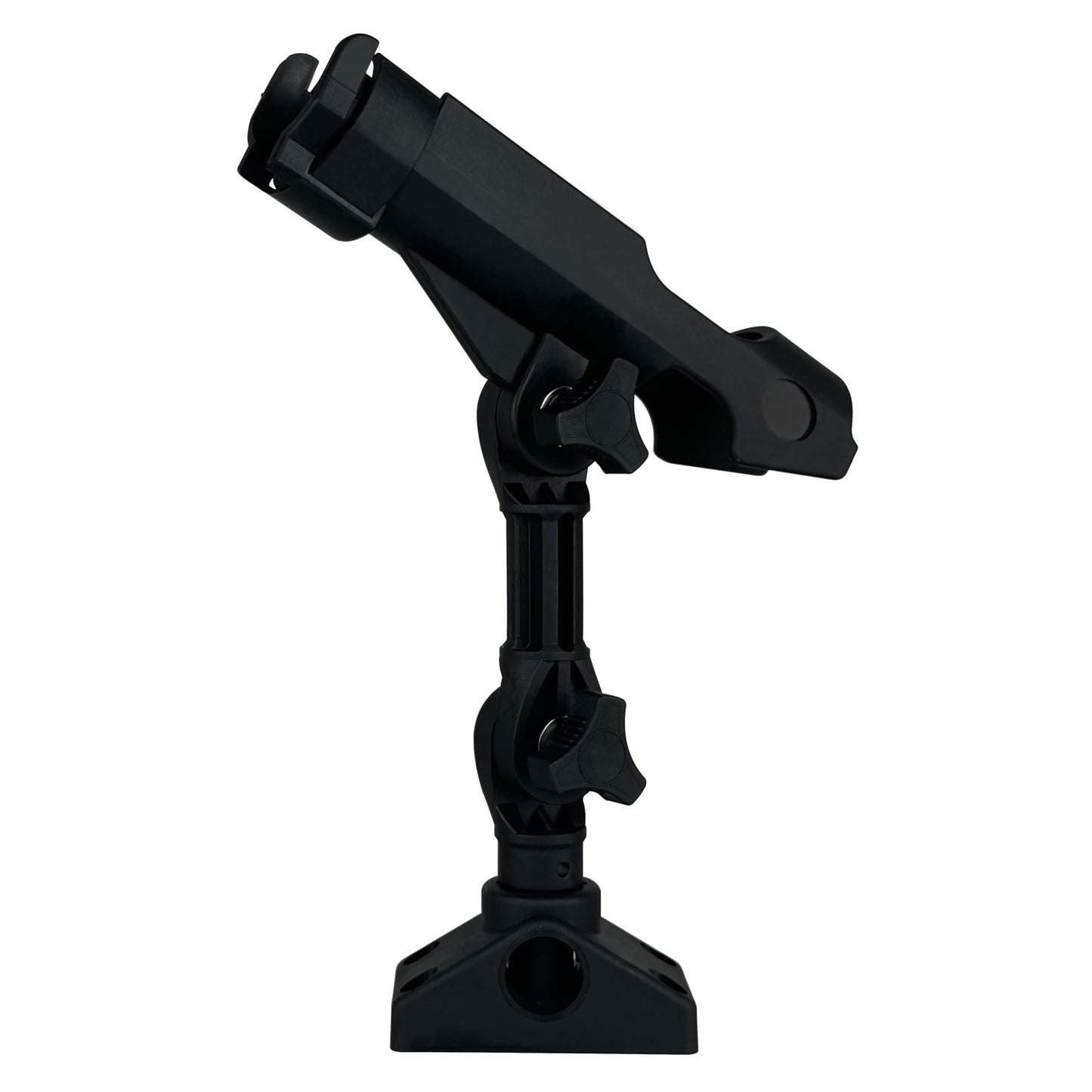 HiUmi 2 Pack Baitcaster/Spinning Rod Holder with Side Deck Mount (Extender Holder + Mount)