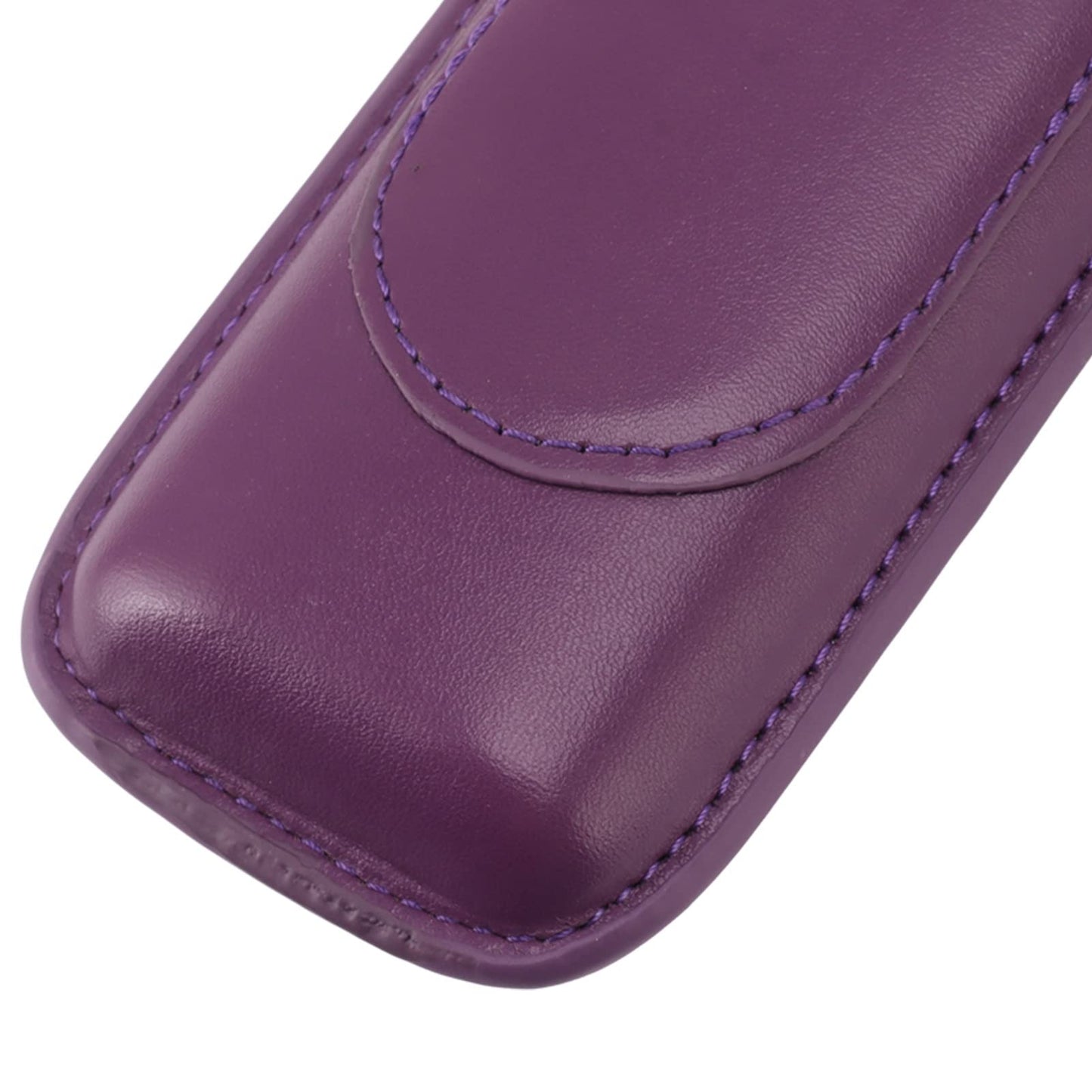 OEBUAFI 2 Finger Faux Leather Cigar Case, Premium Soft Touch Travel Holder with Front Pocket for Cutter, Elegant Sewing Technology Lightweight Durable Men (Purple)