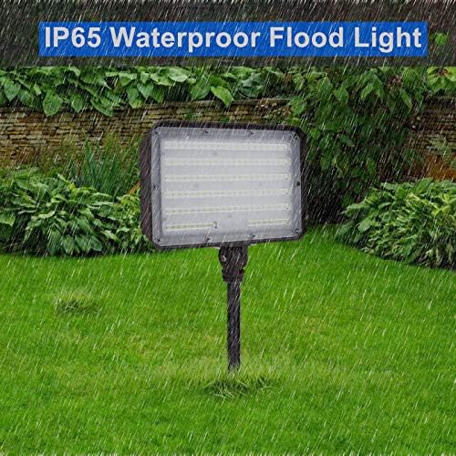 Dusk to Dawn Outdoor 100W LED Flood Light with Knuckle (Plate Included), 14000LM 1000W Equiv., 100-277V 5000K,ETL Commercial LED Floodlight Fixture, Outdoor Security Lighting for Landscape,Parking Lot