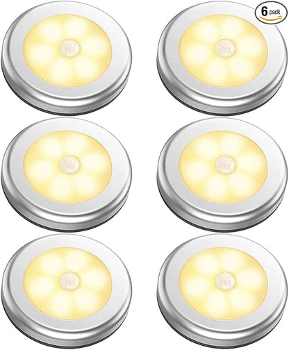 Battery Operated Motion Sensor Light Indoor, LED Closet Lights, Battery Night Light Wireless, Stick on Wall Lamps for Pantry, Cabinet, Wardrobe, Kitchen, Stairs, Steps, Hallway
