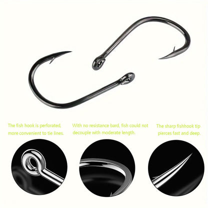 Gxamz 1000pcs 600pcs 300pcs Small Fish Hooks for Freshwater, 10 Specifications of Trout Fishing Hook Set (1000pcs, Black)