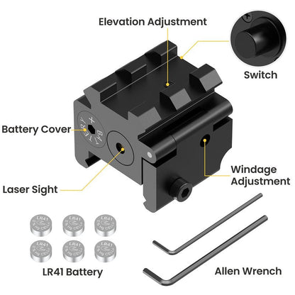 Feyachi PL-19 Laser Sight Upgrade Airsoft Gun Lasers Low-Profile Compact Red Laser Sight with Picatinny/Weaver Rail for Pistol Handgun Rifle Shotgun