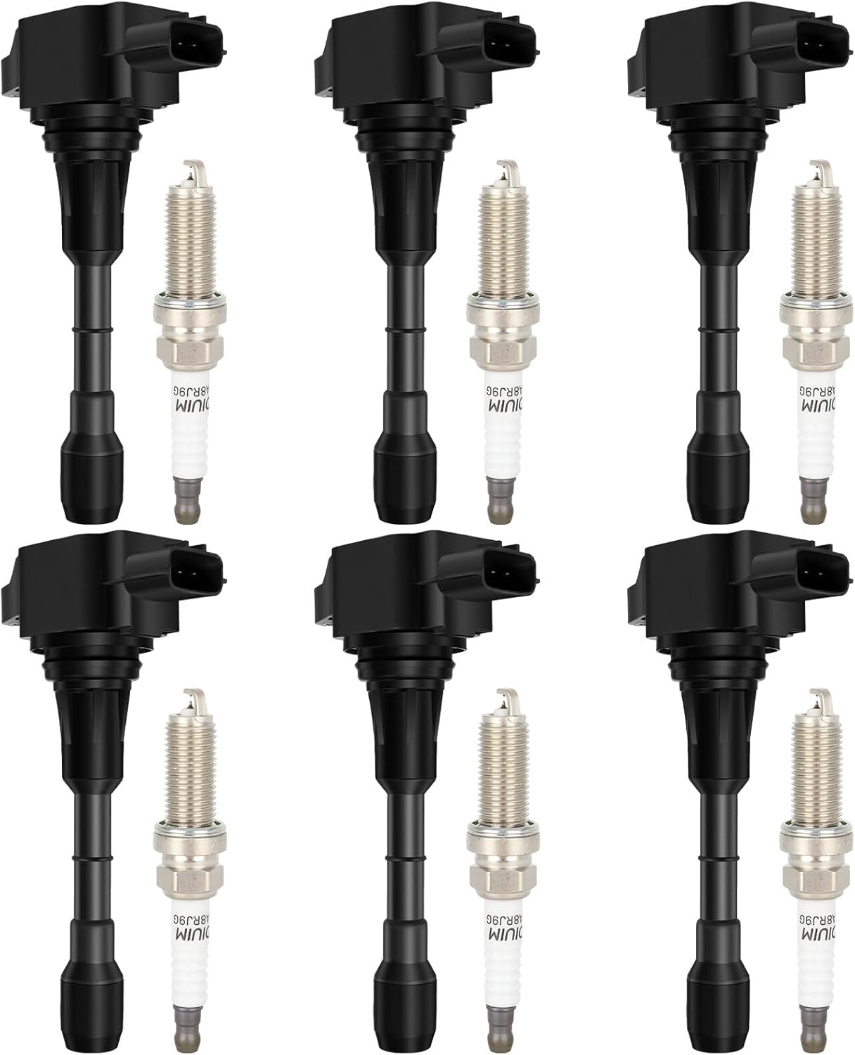 ECCPP 3 ignition coils with 3 iridium Spark Plugs,UF808,coils packs,for Smart Fortwo 2016-2017 0.9L‎224332428R,UF-808
