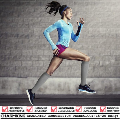 Compression Socks for Women & Men - 15-20 mmHg Circulation Support | 8 Pairs for Athletic Cycling