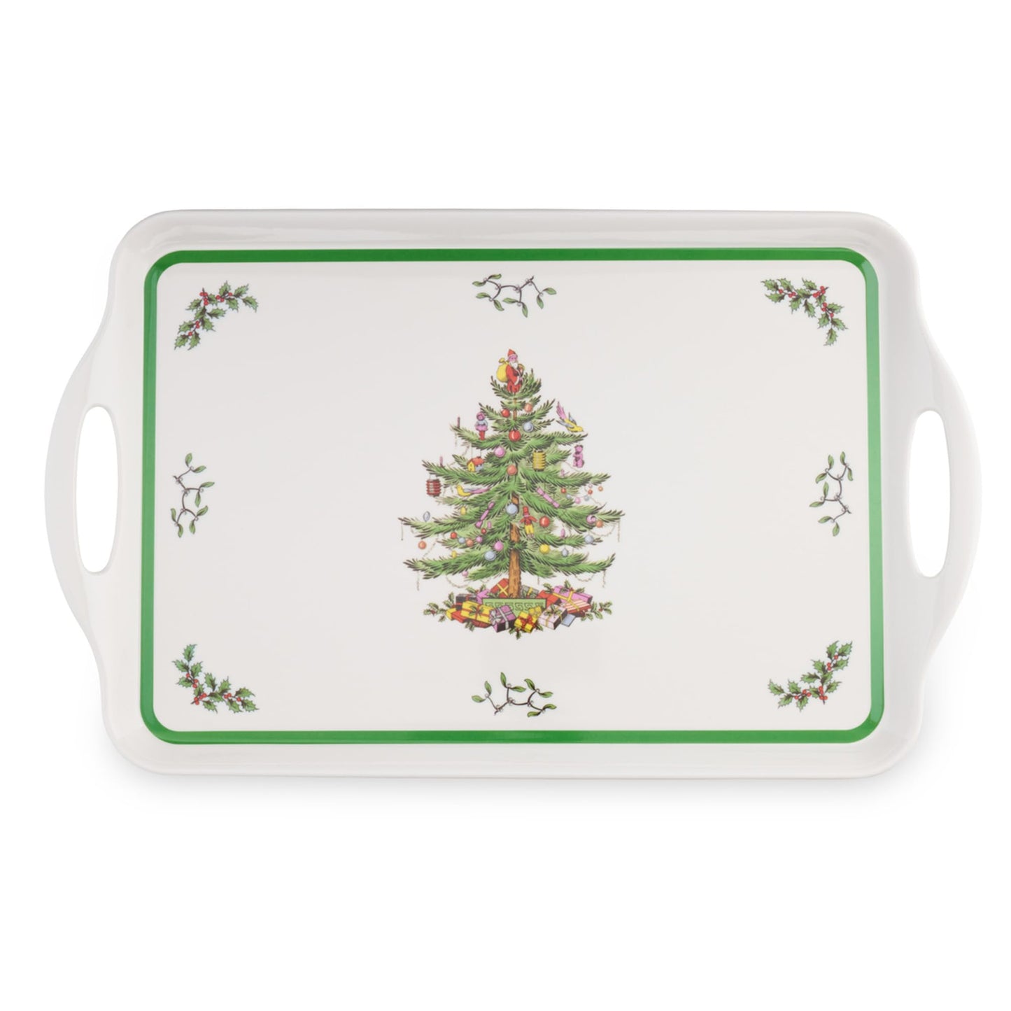 Spode Melamine Serving Tray - (18.9" x 11.6") Rectangular Durable Platter with Exclusive Art Print, Strong & Lightweight Kitchen & Dining Table Accessory for Everyday Meals & Snacks