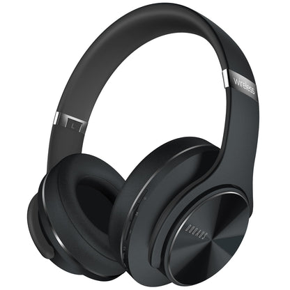DOQAUS Bluetooth Headphones Over Ear, 90H Playtime Wireless Headphones with App Control, 9 EQ, Deep Bass, HiFi Stereo Sound, Headset for Travel Commute Gym and Study, Foldable Memory Foam