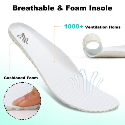 LeIsfIt Barefoot Shoes Women Wide Toe Box Walking Shoes Minimalist Trail Running Hiking Footwear Non-Slip Breathable Slip on Sneakers Pink Size 9