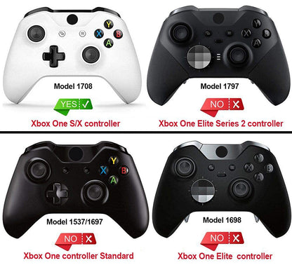 eXtremeRate PlayVital Soft Anti-Slip Silicone Controller Cover Skins Thumb Grips Caps Protective Case for Xbox One X/S Controller (Model 1708)- Black
