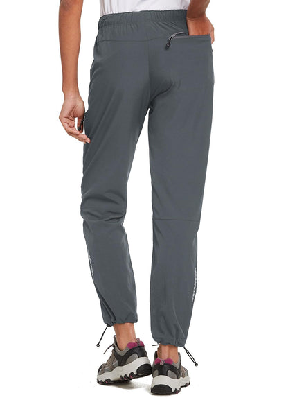 baleaf Women's Hiking Pants Quick Dry Lightweight Water Resistant Stretch Cargo Pants with Zipper Pockets Travel Camping 29''-Navy Blue 3XL