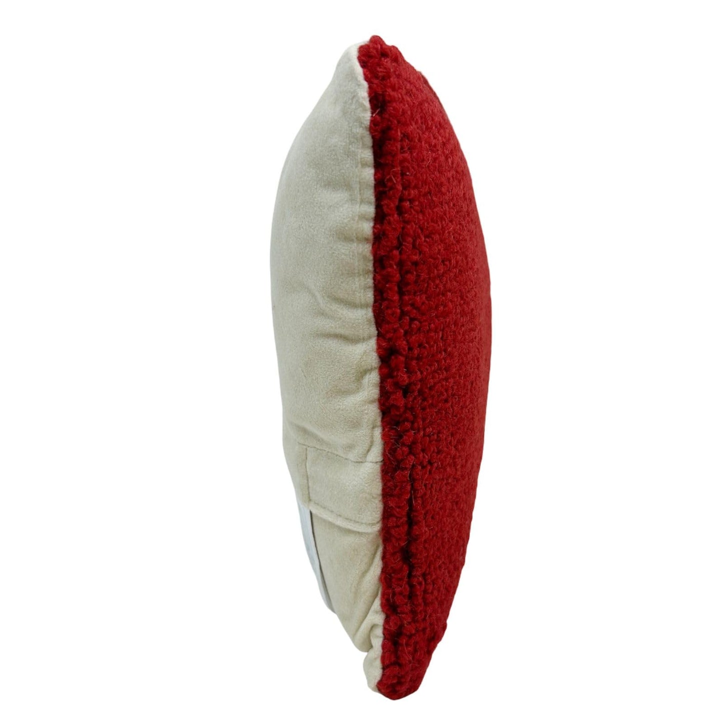 Decorvo Hand Hooked Christmas Pillow - 9X16 inches Throw Pillow for Couch or Dorm (Reindeer)