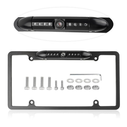 License Plate Backup Camera,HD Night Vision Reverse Camera with 8 LED,170°Wide Angle IP67 Waterproof Car Rear View Camera Fits Car Truck SUV RV with US License Plates