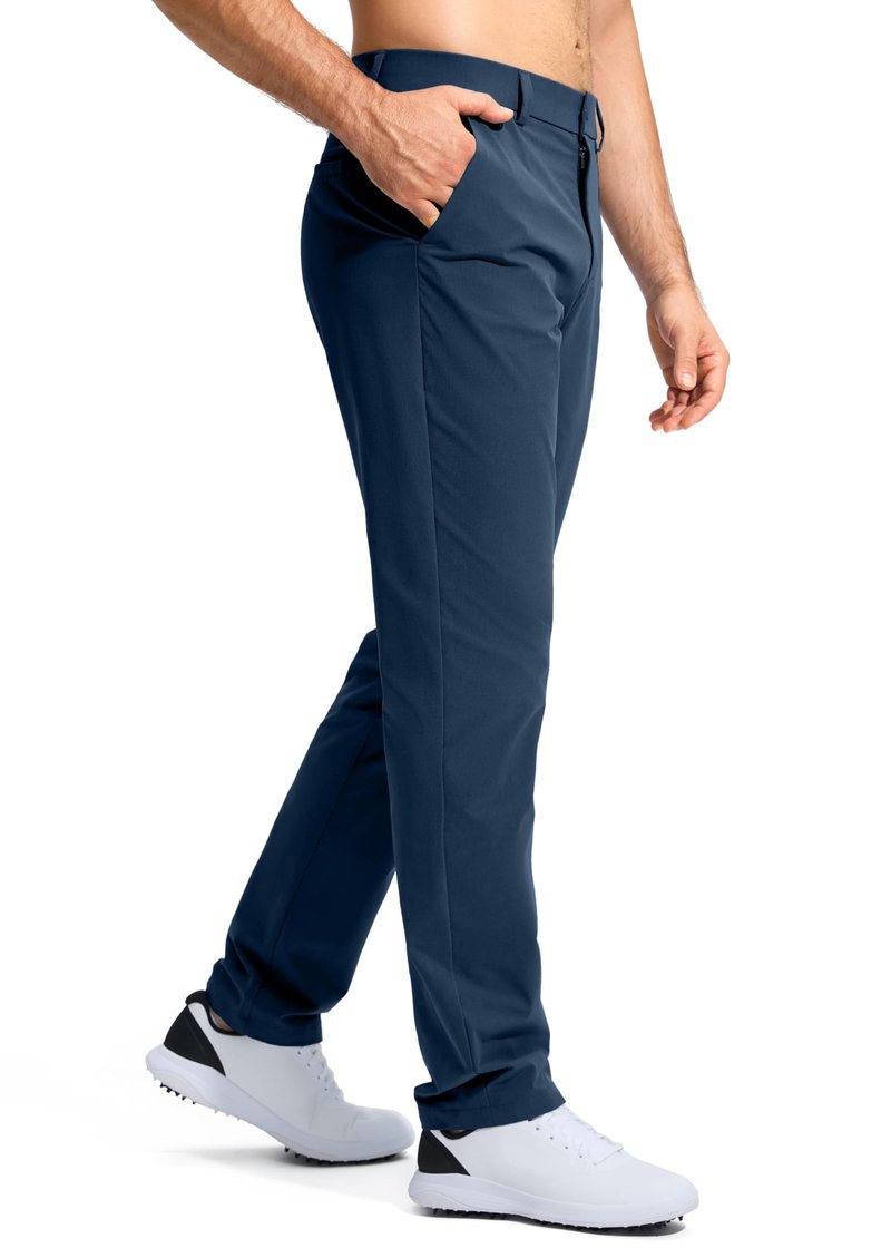 Pudolla Golf Pants for Men Stretch Dress Pants Mens Work Pants 30 Lightweight Quick Dry Casual Slacks Trousers with Pockets(Navy 32Wx30L)