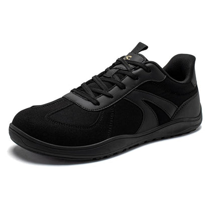 HOBIBEAR Wide Barefoot Shoes Women Hands Free Lace Up Retro Casual Classic Fashion Sneakers Minimalist Zero Drop Shoes All Black