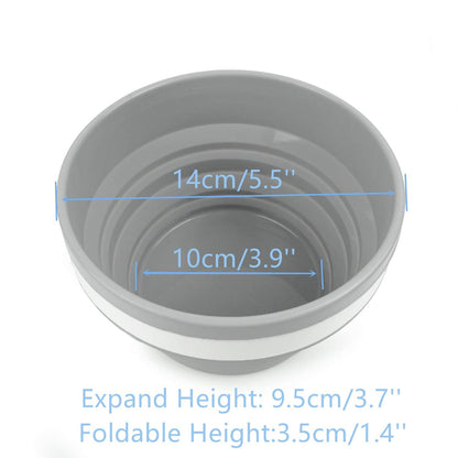 CARTINTS 950ml Collapsible Bowls-Silicone Food Storage Containers-Prep/Storage Bowls with Lids-Silicone Lunch Containers, Ideal for Travel and Camping (Blue)