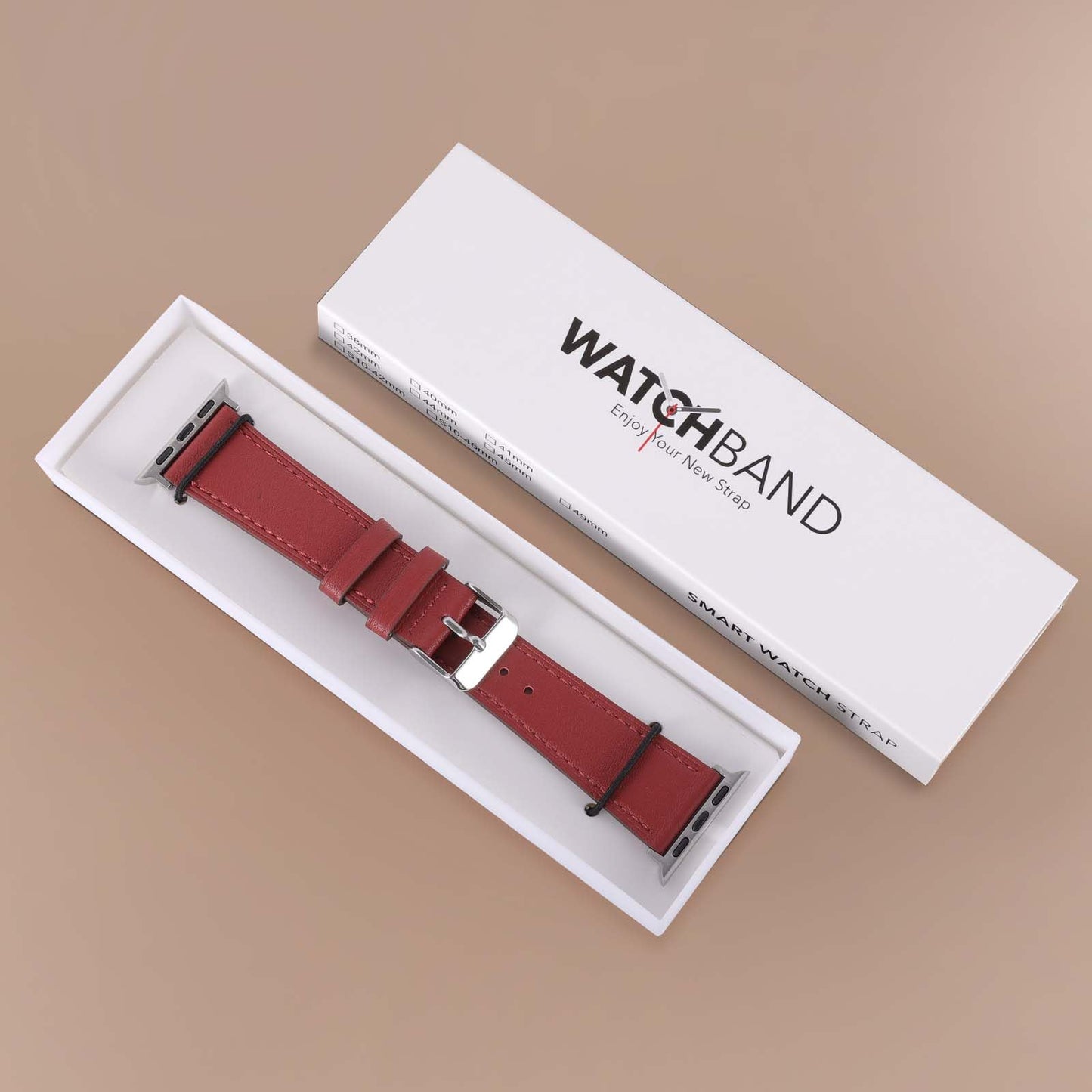 Biggyboom Soft Genuine Leather Bands Compatible with Apple Watch Band 42mm 41mm 40mm 38mm for Women Men, Sweat Wear Resistant Leather Replacement Strap for iWatch Series 11 10 9 8 7 6 SE 5 4 3 2 1