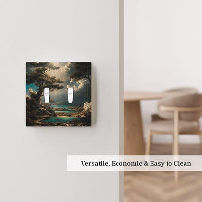 Decorative Art Light Switch Covers Sunburst Over the Wilderness 2 Gang Double Toggle Wall Plate Decorative Switchcover Electrical Switchplate for Home Decor