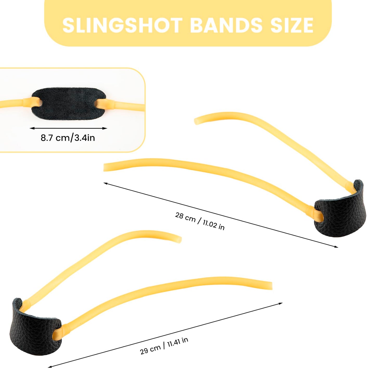 4 Pack Slingshot Replacement Bands,Heavy Duty Tubular Rubber Bands for Hunting and Outdoor Activities Slingshot Replacement Bands Kit Perfect for High Performance Slingshots.