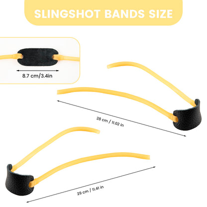 4 Pack Slingshot Replacement Bands,Heavy Duty Tubular Rubber Bands for Hunting and Outdoor Activities Slingshot Replacement Bands Kit Perfect for High Performance Slingshots.
