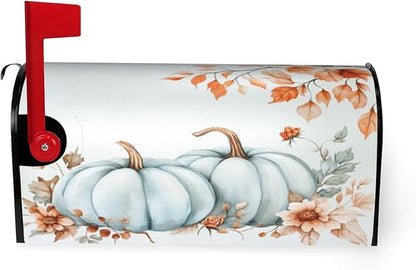 DADABULIU Mailbox Covers Pumpkin Fall Leaf Thanksgiving Magnetic Letter Post Box Cover Standard Size 21 x 18 Inch Garden Yard Home Decorative