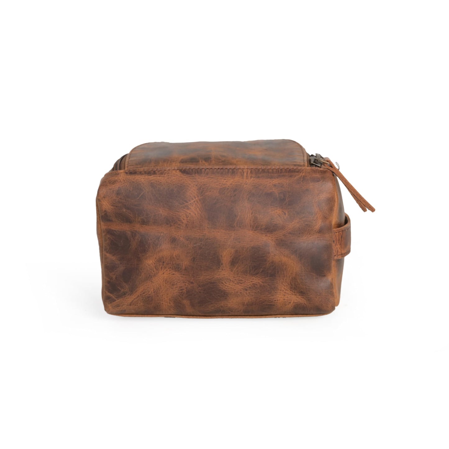 RusticVintage (7.5 inch Small) Real Full Grain Leather Toiletry Bag for Men, Dopp kit with Waterproof Lining, Toiletries Organizer, Grooming Travel Bag Pouch, Bathroom Shaving Kit Zipper Bag
