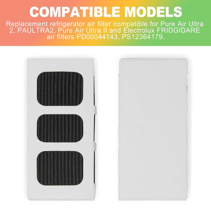 ZukoCert 6 Pack Refrigerator Air Filter Replacement, Compatible with Frigidaire Pure Air Ultra 2 PAULTRA2 and Electrolux 242047805 Models